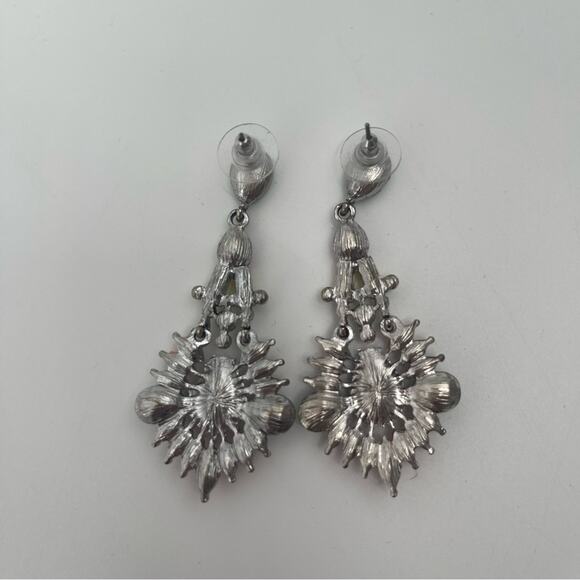 CARA NEW YORK Earrings DropDangle Rainbow Pastel Silver Gem Rhinestone Cocktail - Picture 4 of 7